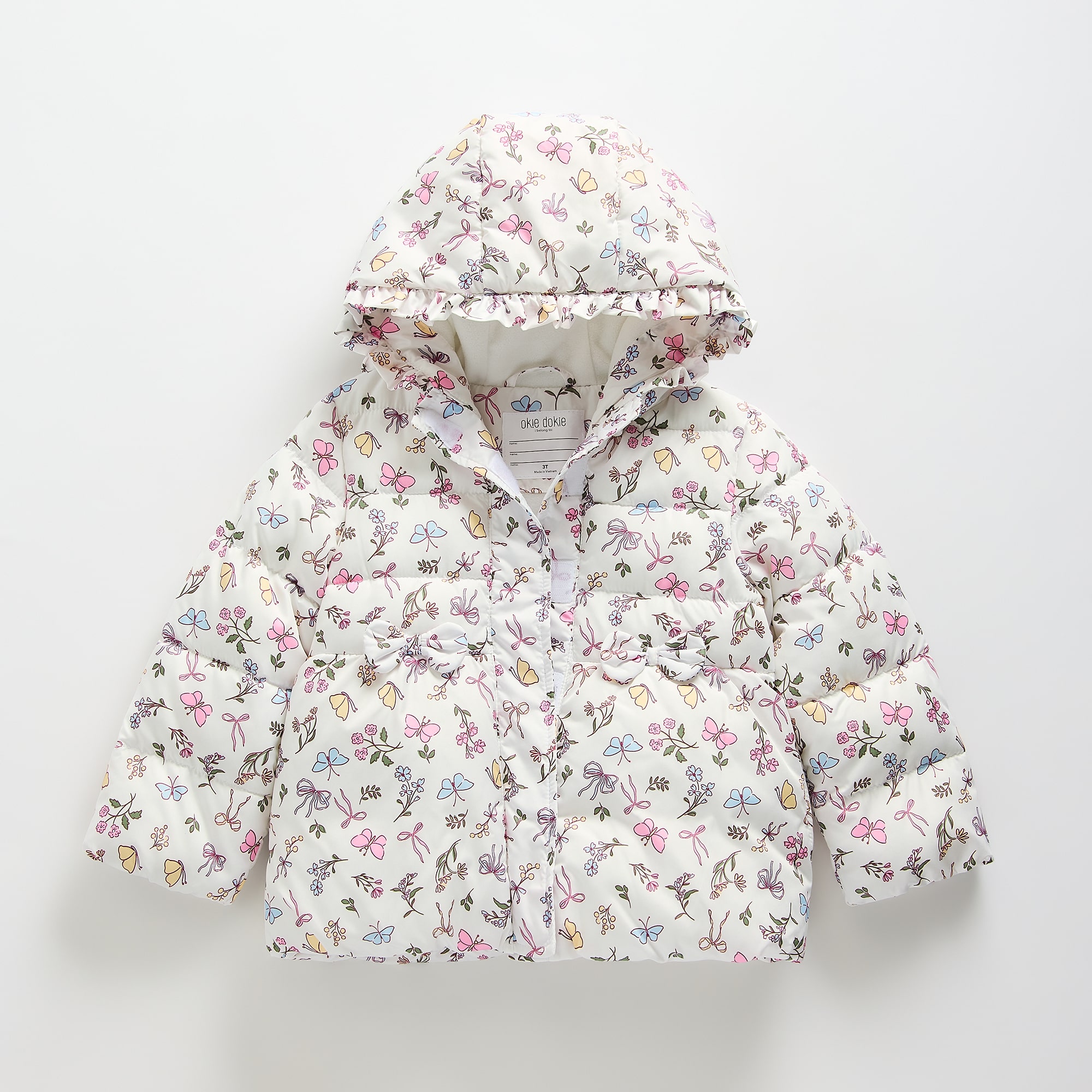 Okie Dokie Toddler Girls Adaptive Easy-on + Easy-off Midweight Puffer Jacket