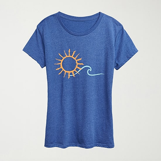 Womens Crew Neck Short Sleeve Regular Fit Graphic T-Shirt