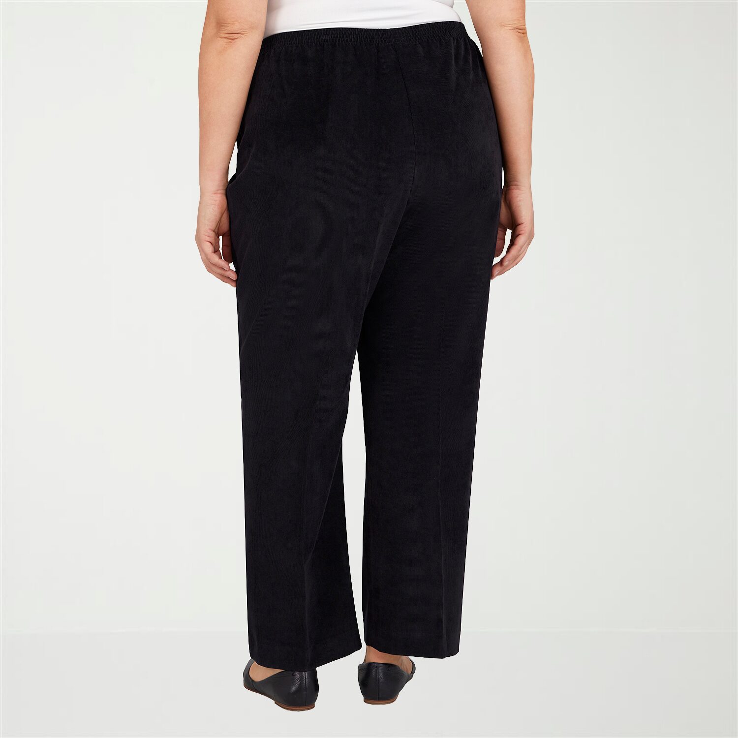 Alfred Dunner Classics Womens Straight Mid Rise Pull-On Pant