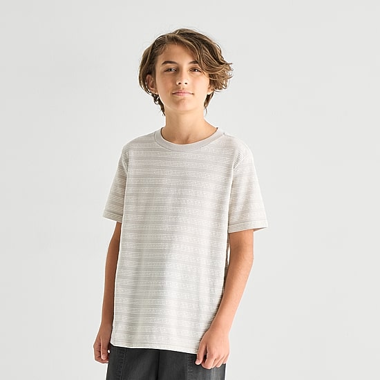 Thereabouts Textured Little & Big Kid Boys Crew Neck Short Sleeve T-Shirt