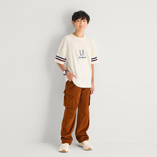 Thereabouts Little & Big Kid Boys Crew Neck Short Sleeve Oversized Graphic T-Shirt