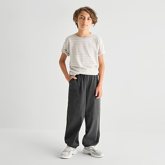 Thereabouts Textured Little & Big Kid Boys Crew Neck Short Sleeve T-Shirt