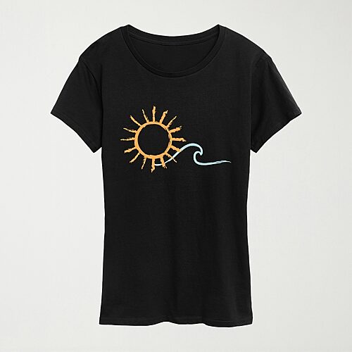 Hybrid Tees Womens Crew Neck Short Sleeve Regular Fit Graphic T-shirt In Black