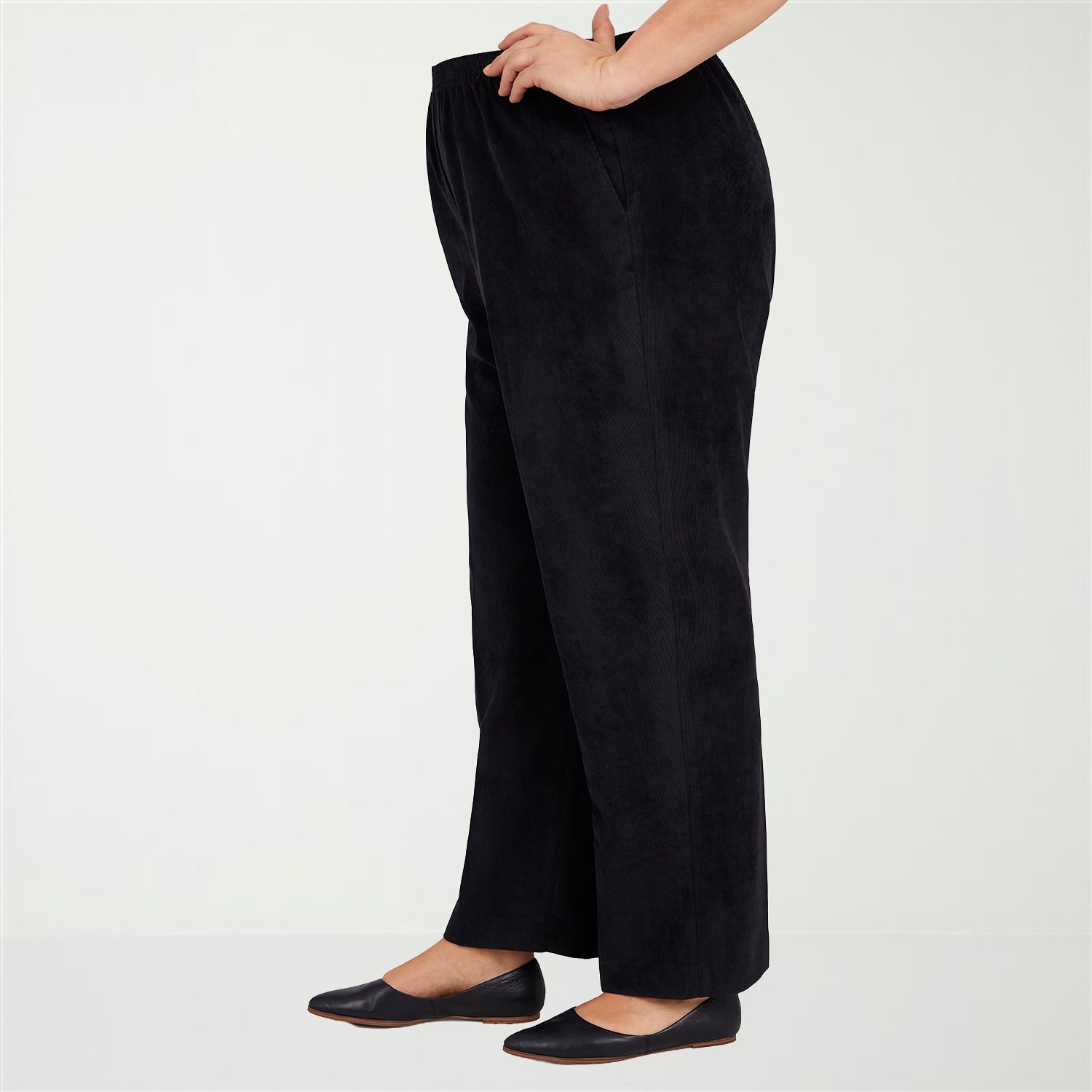 Alfred Dunner Classics Womens Straight Mid Rise Pull-On Pant