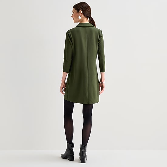 MSK Womens 3/4 Sleeve Shirt Dress