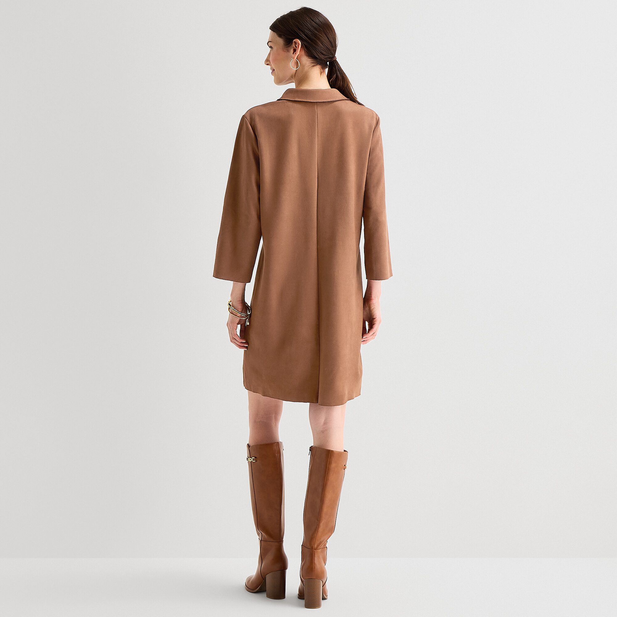 MSK Womens 3/4 Sleeve Shirt Dress