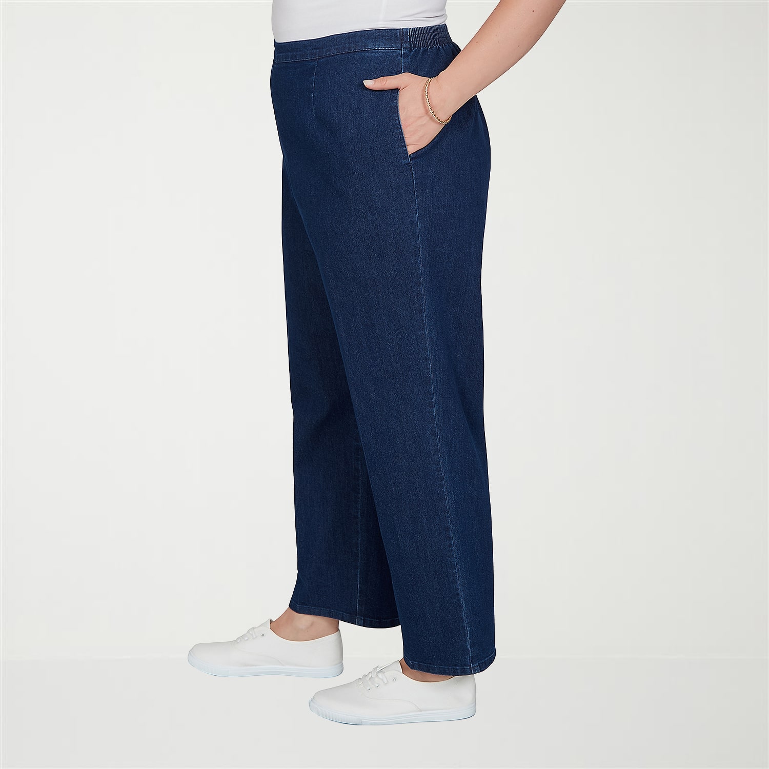Alfred Dunner Tuscany Womens Straight Leg Jean