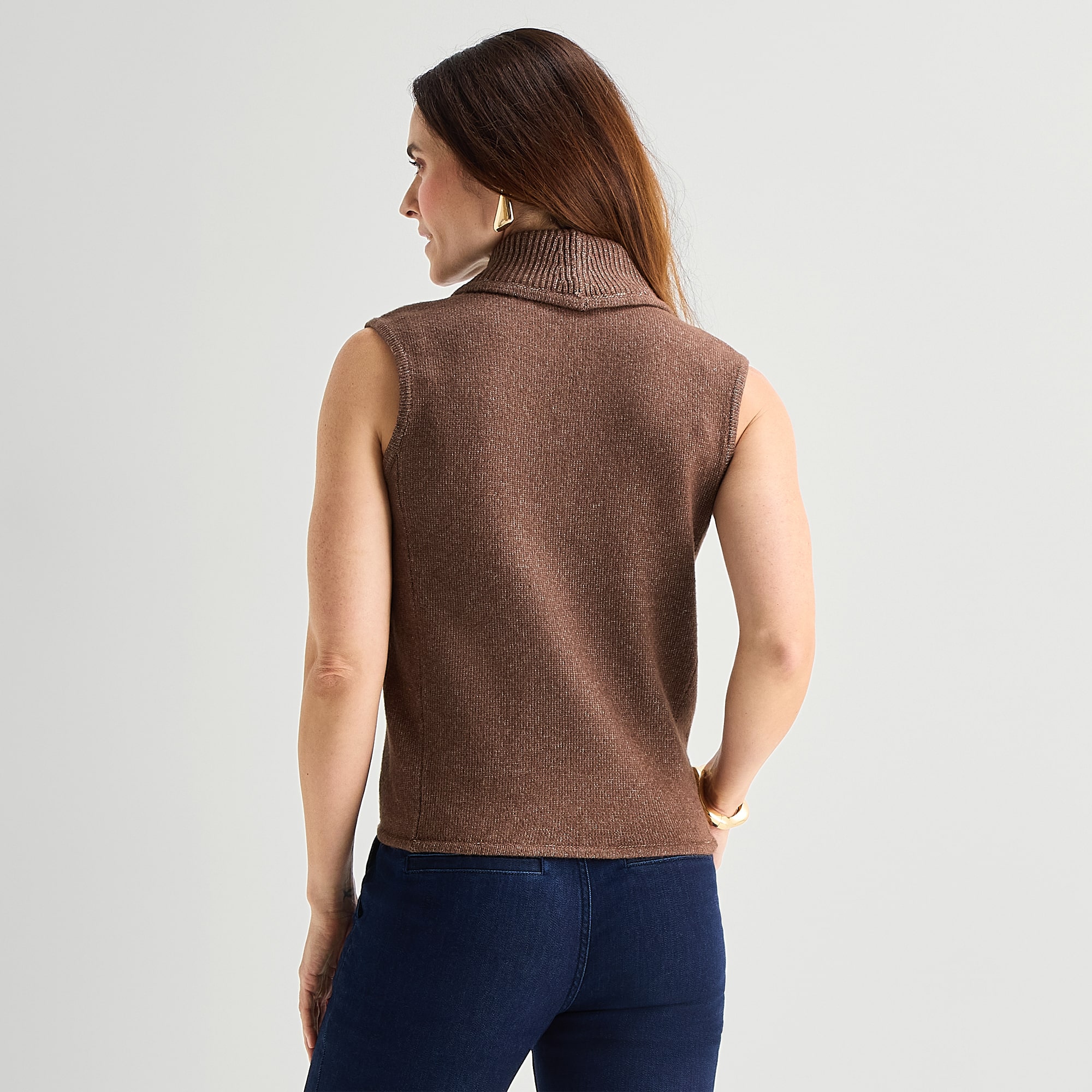 Liz Claiborne Womens V Neck Button Sweater Vest