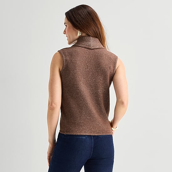 Liz Claiborne Womens V Neck Button Sweater Vest