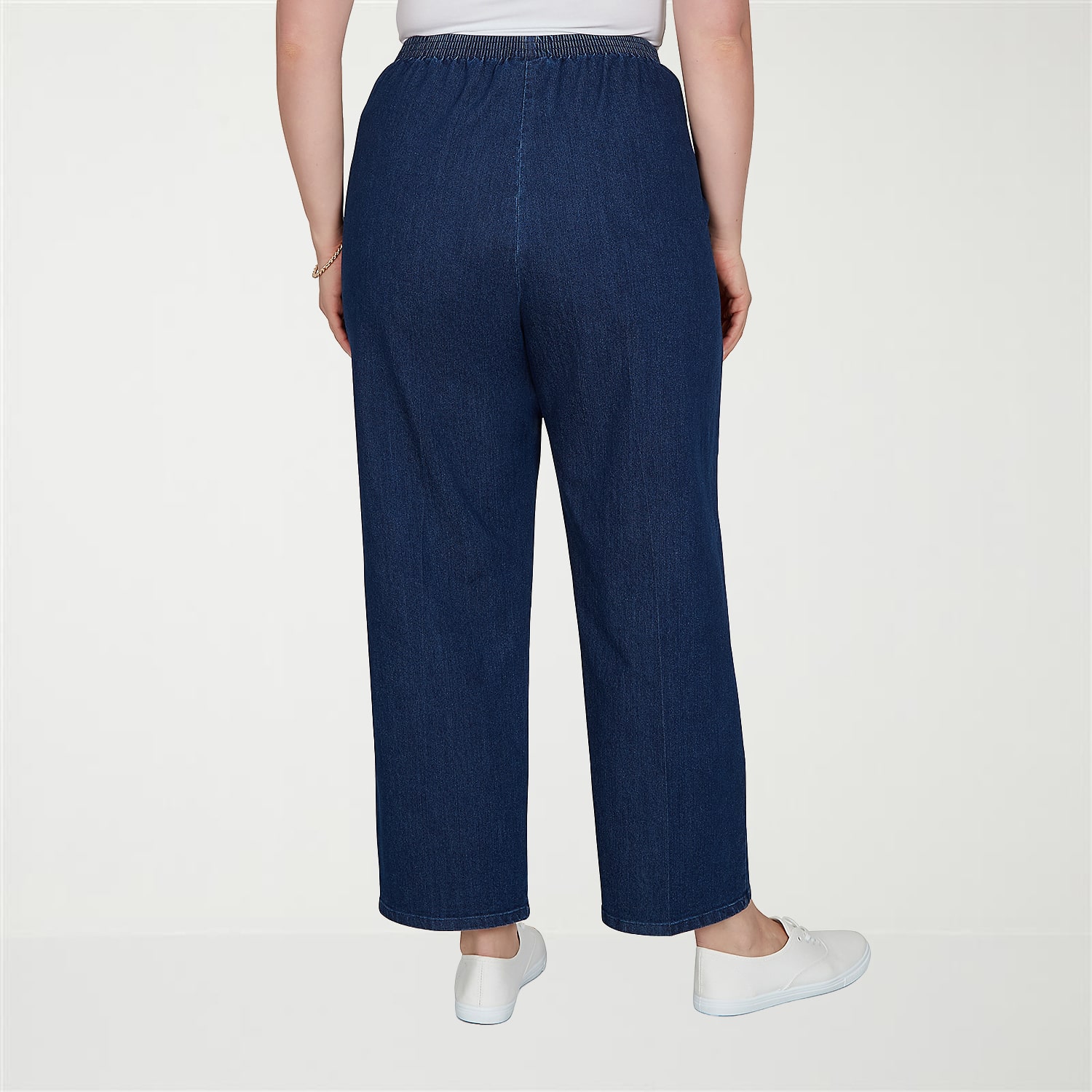 Alfred Dunner Tuscany Womens Straight Leg Jean