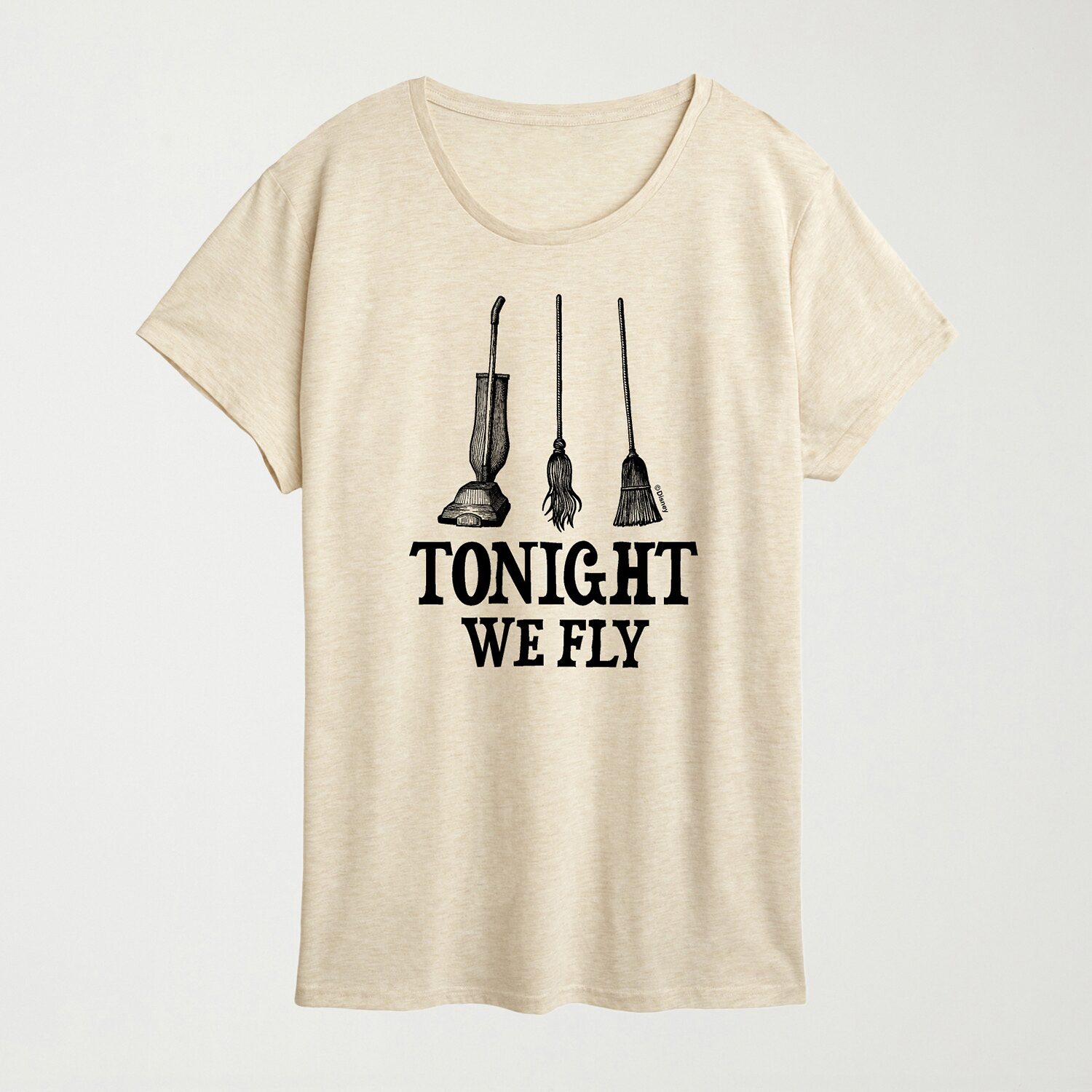 Hocus Pocus Tonight We Fly Womens Crew Neck Short Sleeve Regular Fit Graphic T-Shirt