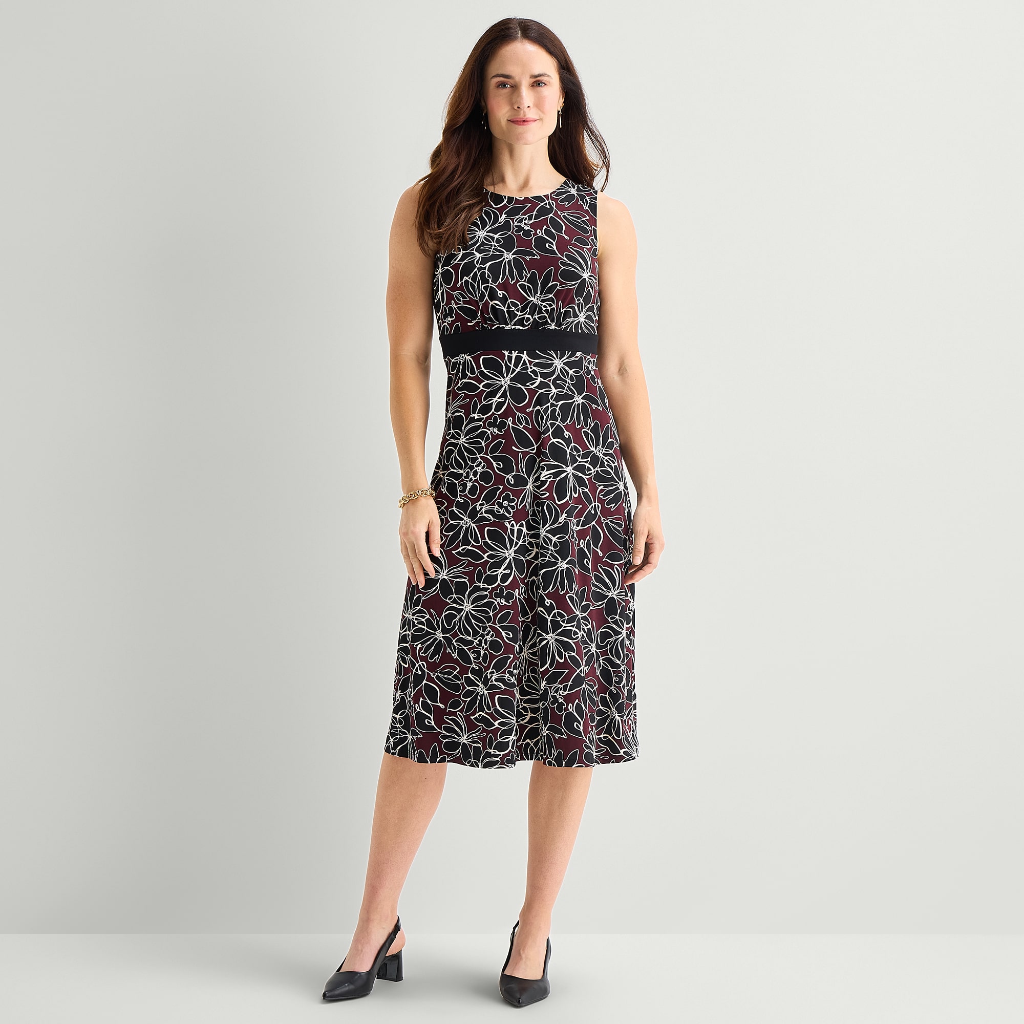 Studio 1 Womens Floral Jacket Dress
