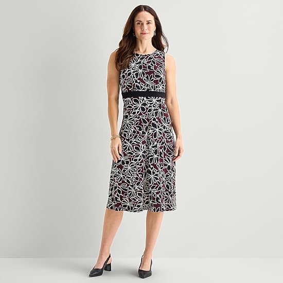 Studio 1 Womens Floral Jacket Dress