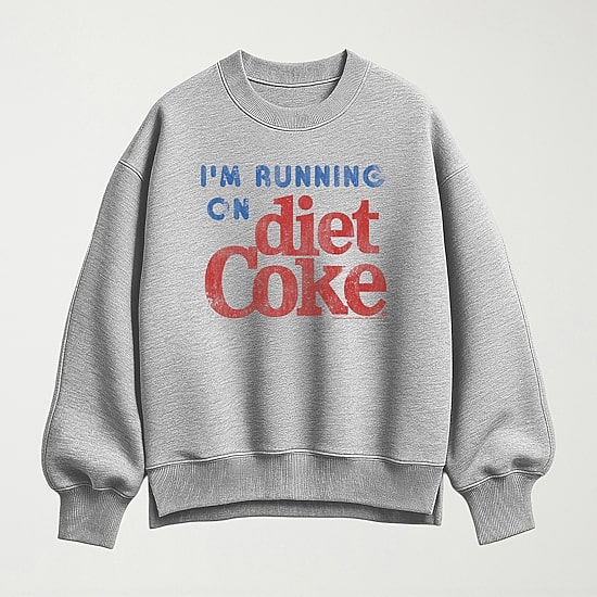 Diet Coke Womens Crew Neck Long Sleeve Pullover Sweater