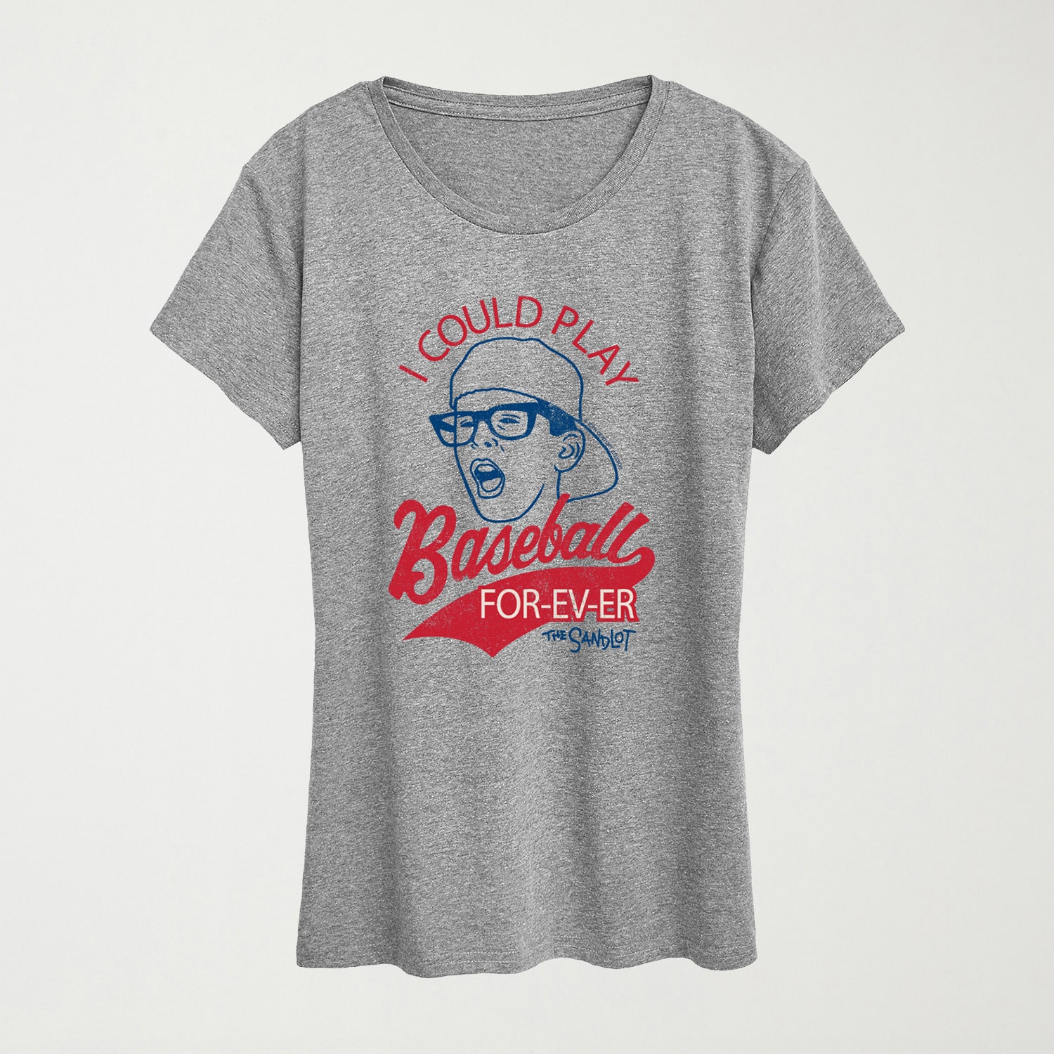Baseball Forever Womens Crew Neck Short Sleeve Regular Fit Graphic T-Shirt