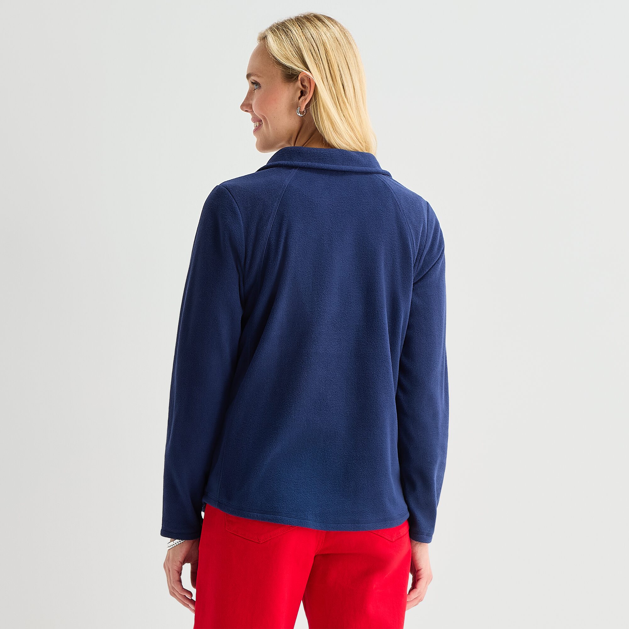 St. John's Bay Womens Tall Mock Neck Long Sleeve Quarter-Zip Pullover