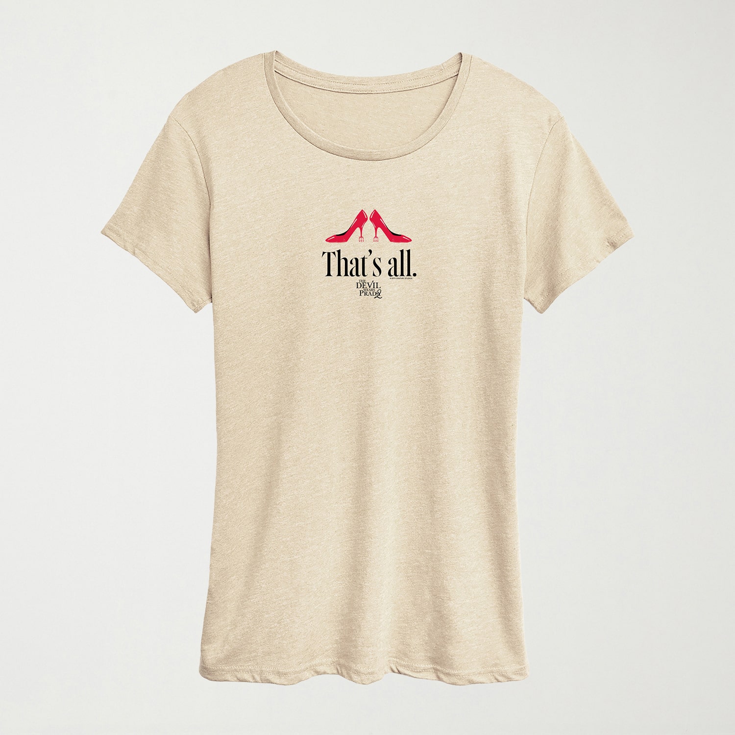 Thats All Red Shoe Devil Wears Prada Womens Crew Neck Short Sleeve Regular Fit Graphic T-Shirt