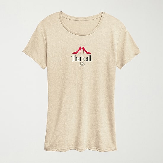 Thats All Red Shoe Devil Wears Prada Womens Crew Neck Short Sleeve Regular Fit Graphic T-Shirt