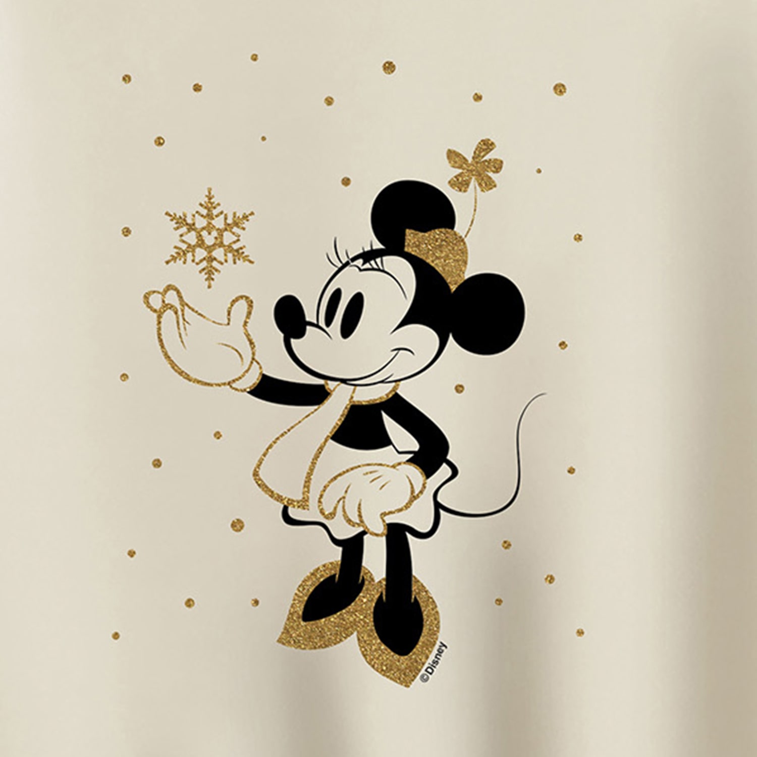 Winter Snowflake Womens Crew Neck Long Sleeve Minnie Mouse Pullover Sweater