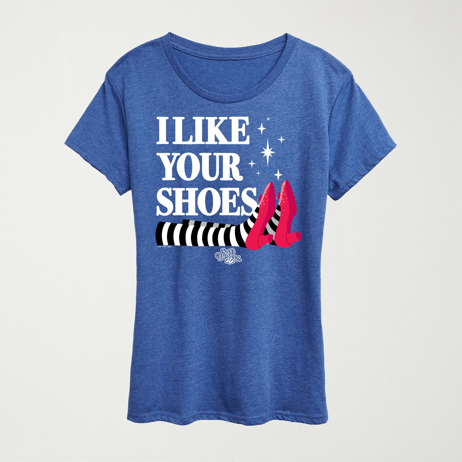 I Like Your Shoes Ruby Slippers Womens Crew Neck Short Sleeve Regular Fit The Wizard of Oz Graphic T-Shirt