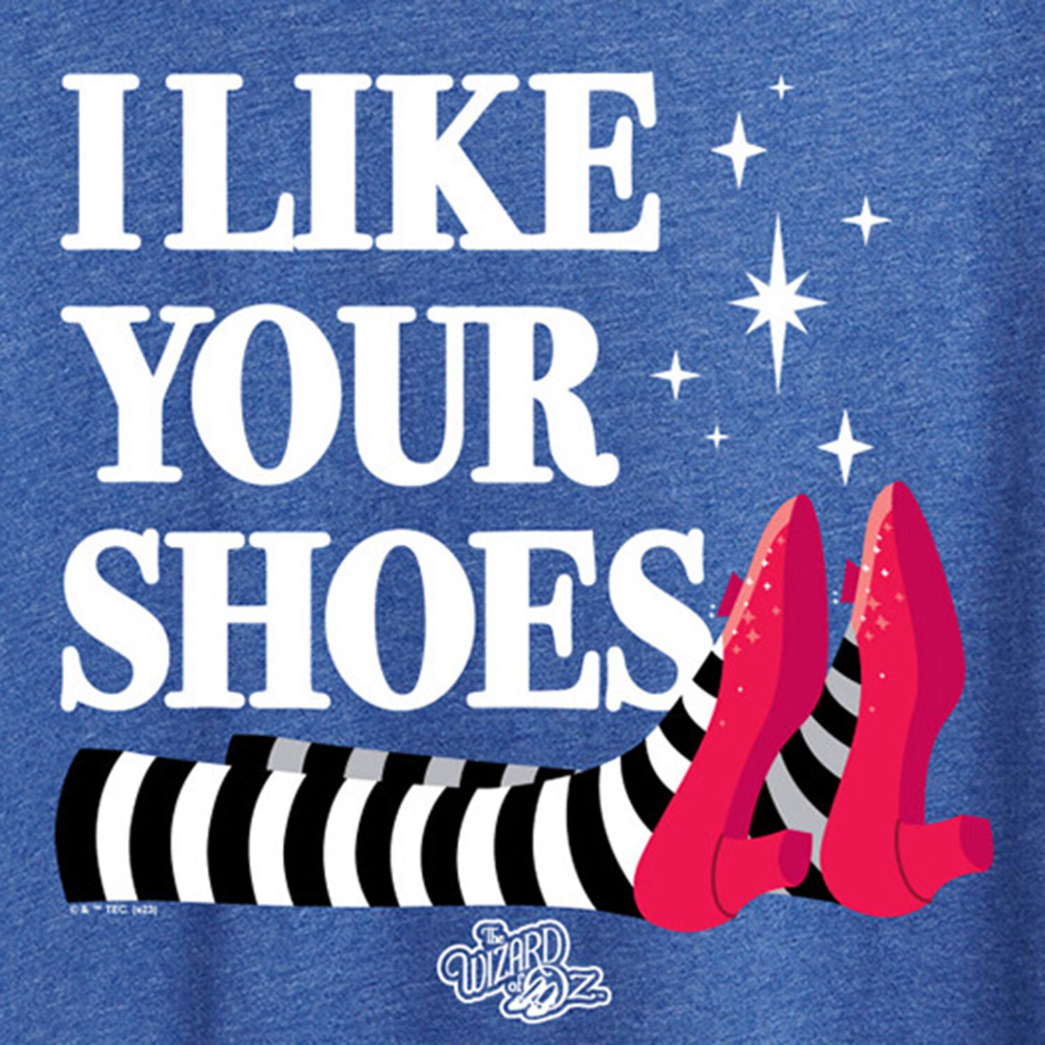 I Like Your Shoes Ruby Slippers Womens Crew Neck Short Sleeve Regular Fit The Wizard of Oz Graphic T-Shirt
