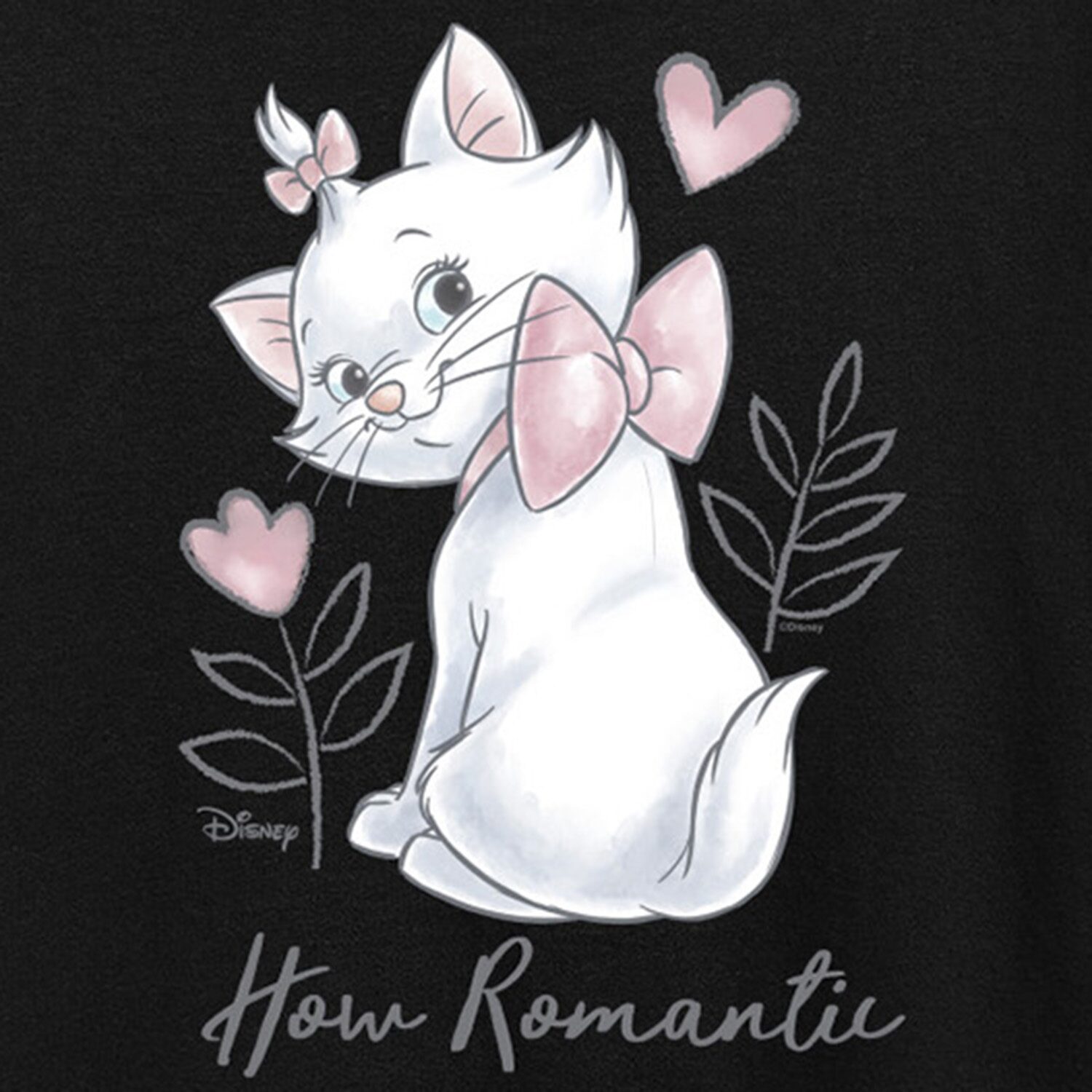 How Romantic Marie Womens Crew Neck Short Sleeve Regular Fit The Aristocats Graphic T-Shirt