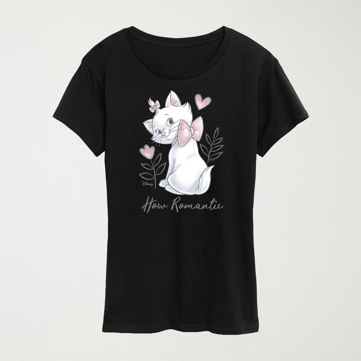 How Romantic Marie Womens Crew Neck Short Sleeve Regular Fit The Aristocats Graphic T-Shirt