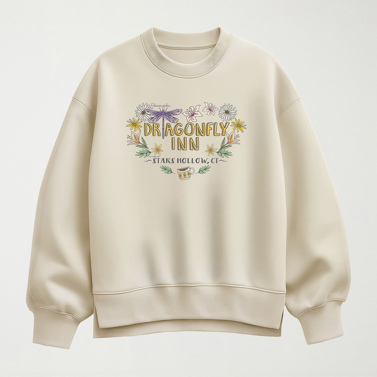 Dragonfly Inn Womens Crew Neck Long Sleeve Pullover Sweater