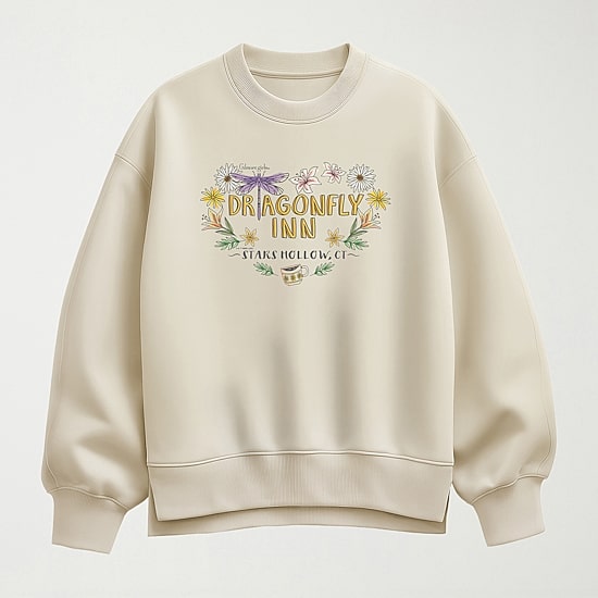 Dragonfly Inn Womens Crew Neck Long Sleeve Pullover Sweater