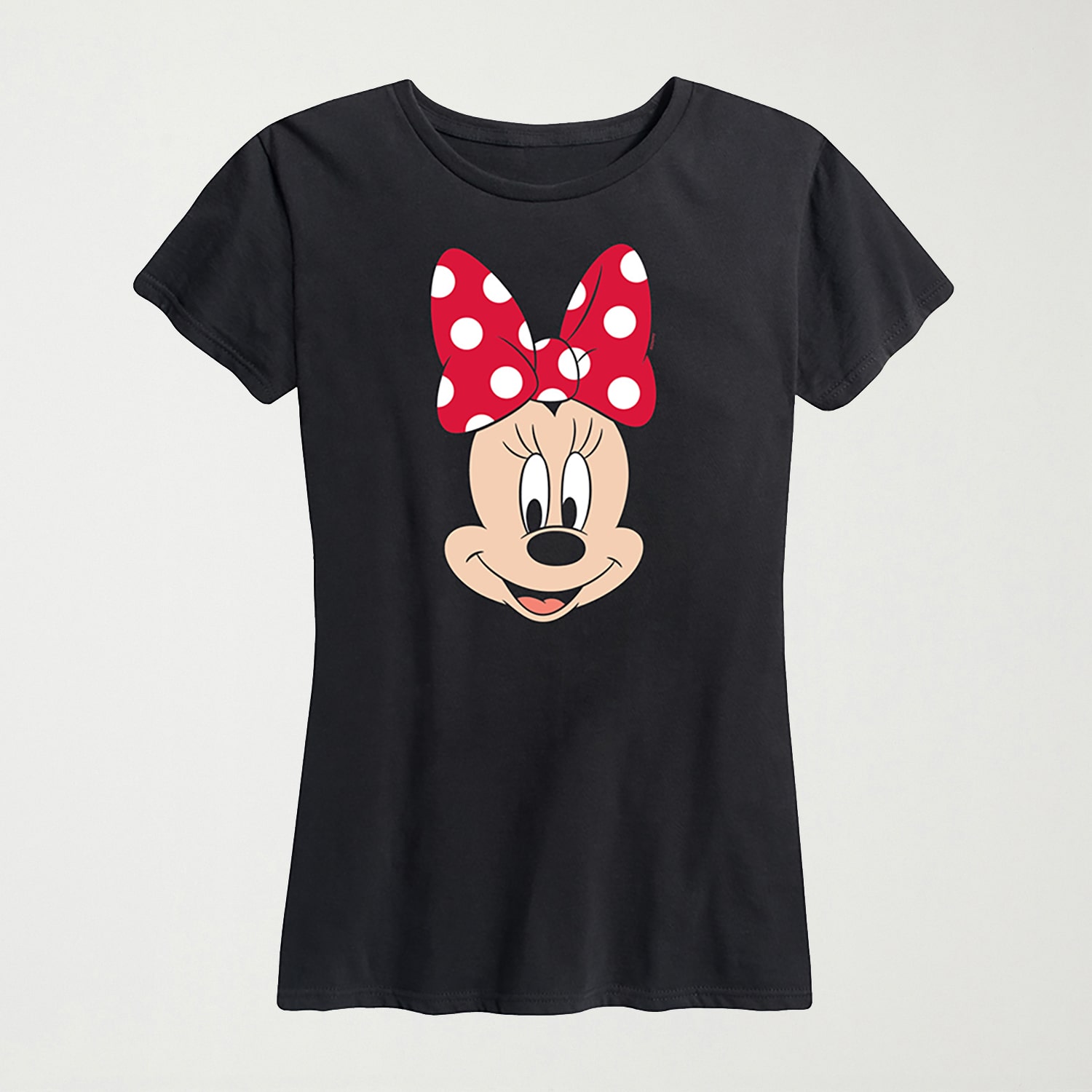 Womens Crew Neck Short Sleeve Regular Fit Minnie Mouse Graphic T-Shirt