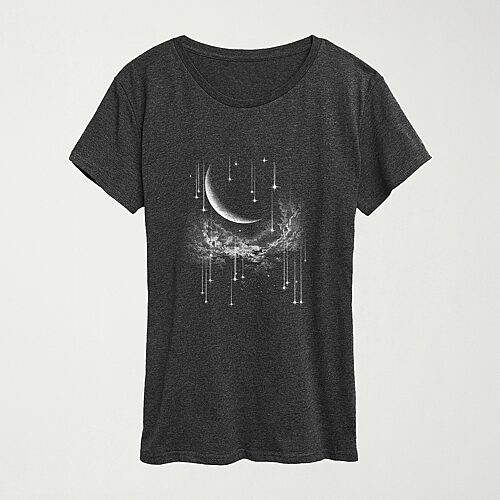 Hybrid Tees Womens Crew Neck Short Sleeve Regular Fit Graphic T-shirt In Gray