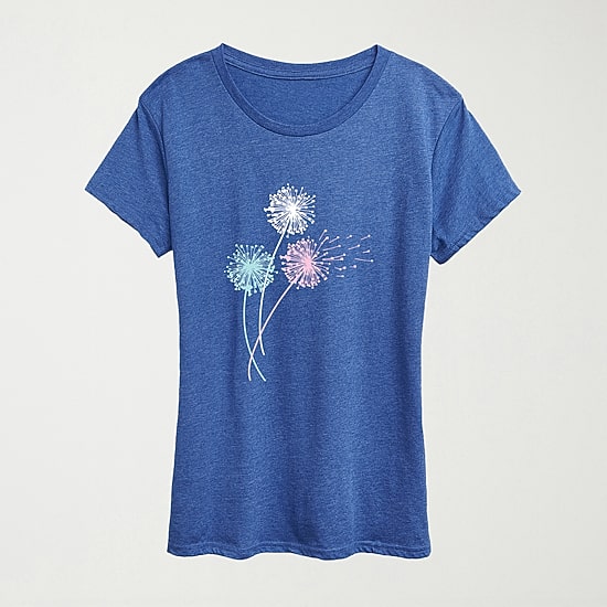 Womens Crew Neck Short Sleeve Regular Fit Graphic T-Shirt