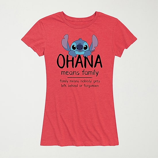 Ohana Womens Crew Neck Short Sleeve Regular Fit Graphic T-Shirt