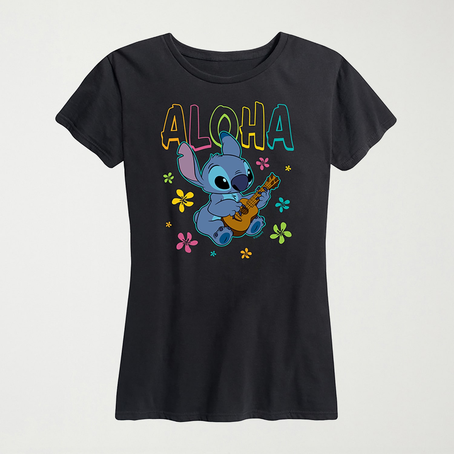 Aloha Womens Crew Neck Short Sleeve Regular Fit Graphic T-Shirt
