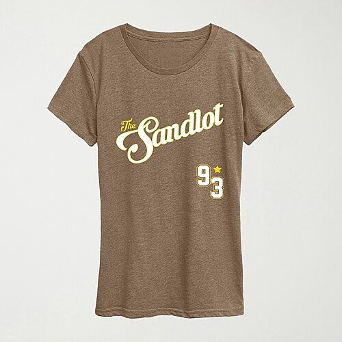 Sandlot Jersey Womens Crew Neck Short Sleeve Regular Fit Graphic T-Shirt, X-large, Brown