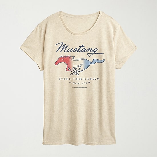 Mustang Fuel The Dream 1964 Womens Crew Neck Short Sleeve Regular Fit Graphic T-Shirt