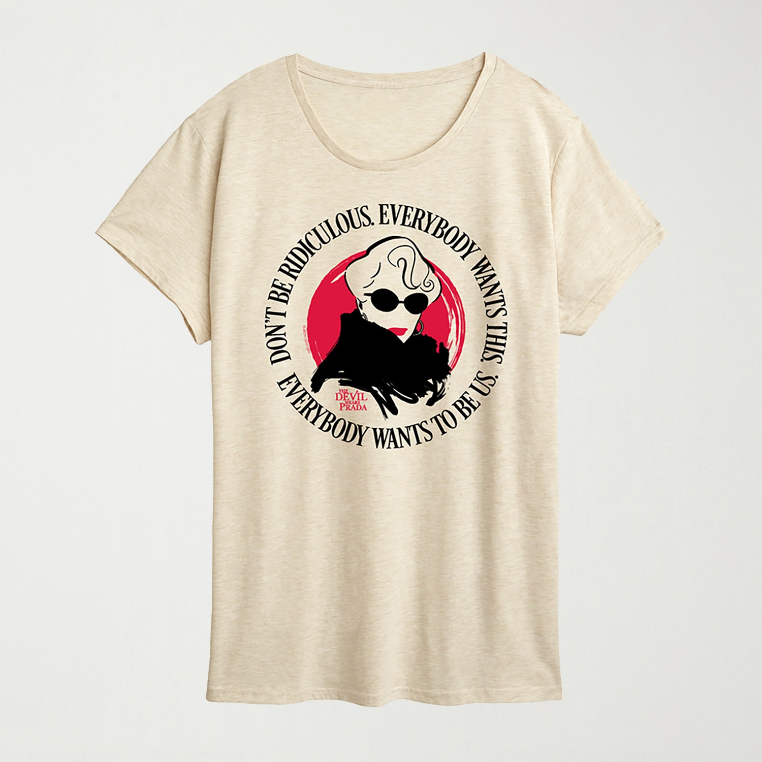 Everybody Wants To Be Us Womens Crew Neck Short Sleeve Regular Fit Graphic T-Shirt