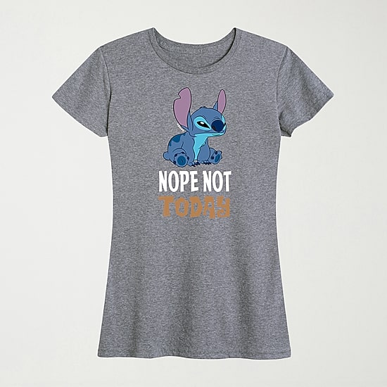 Nope Not Today Womens Crew Neck Short Sleeve Regular Fit Graphic T-Shirt