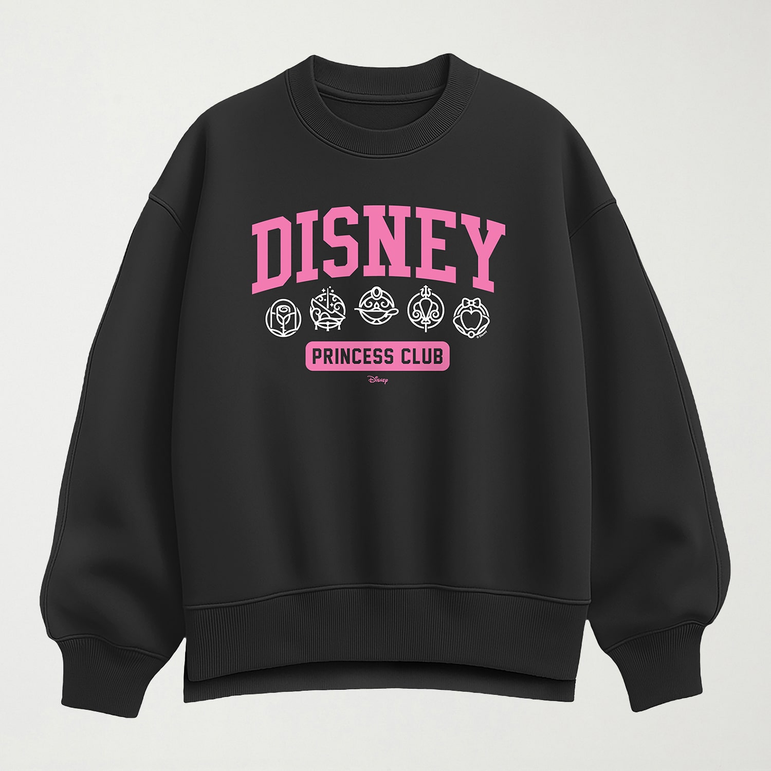 Collegiate Womens Crew Neck Long Sleeve Princess Pullover Sweater