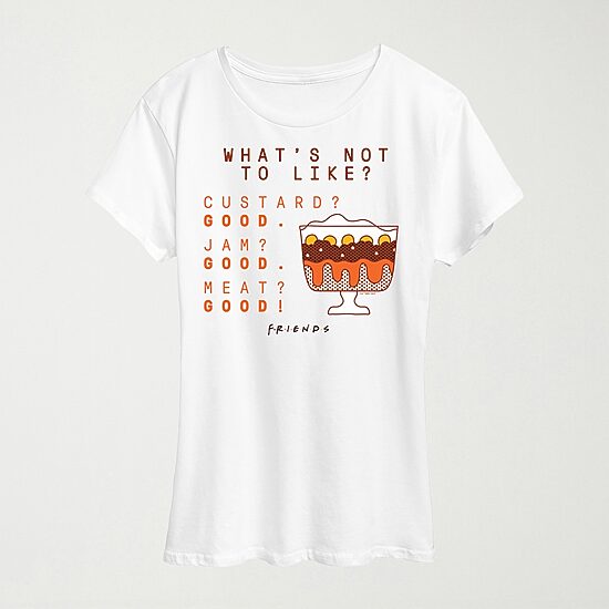 Whats Not To Like Parfait Womens Crew Neck Short Sleeve Regular Fit Friends Graphic T-Shirt