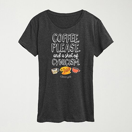 Coffee And Cynisism Womens Crew Neck Short Sleeve Regular Fit Graphic T-Shirt