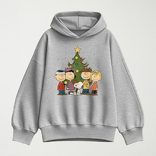 Christmas Group Womens Long Sleeve Peanuts Hoodie