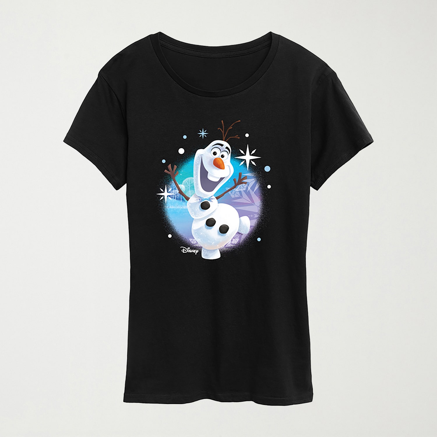 This Snowman Can Womens Crew Neck Short Sleeve Regular Fit Frozen Olaf Graphic T-Shirt