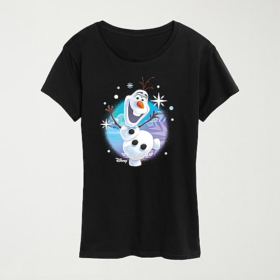 This Snowman Can Womens Crew Neck Short Sleeve Regular Fit Frozen Olaf Graphic T-Shirt