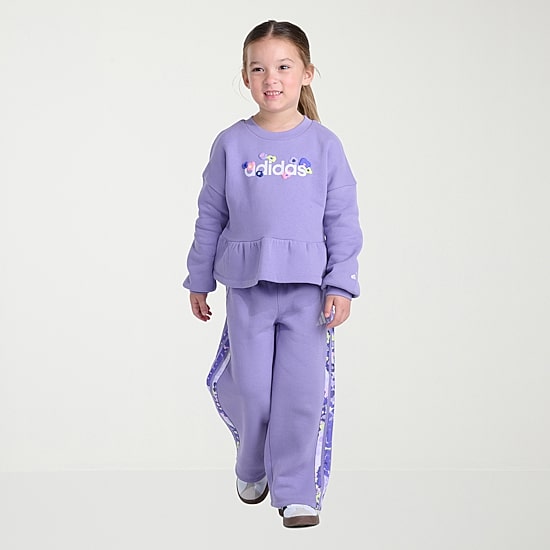 adidas Little Girls Knit 2-pc. Pant Set