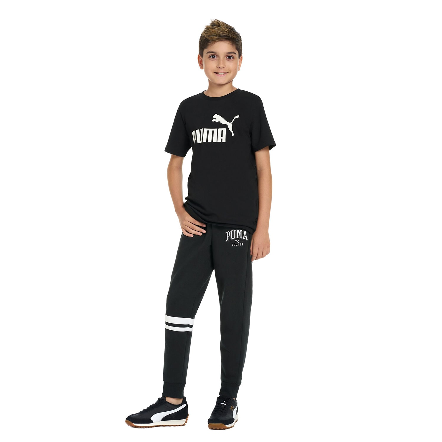 PUMA Big Kid Boys Crew Neck Short Sleeve Classic Fit Graphic T-Shirt