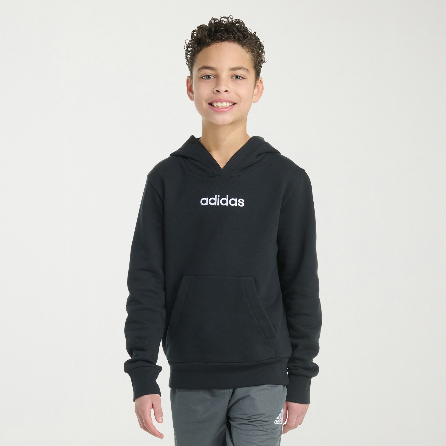 adidas Big Kid Boys Long Sleeve Fleece Active Hoodie