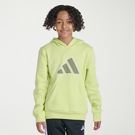 adidas Big Kid Boys Long Sleeve Fleece Active Hoodie