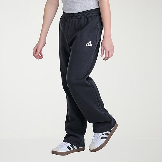 adidas Big Kid Boys Drawstring Waist Straight Mid Rise Regular Fit Fleece Jogger Pant