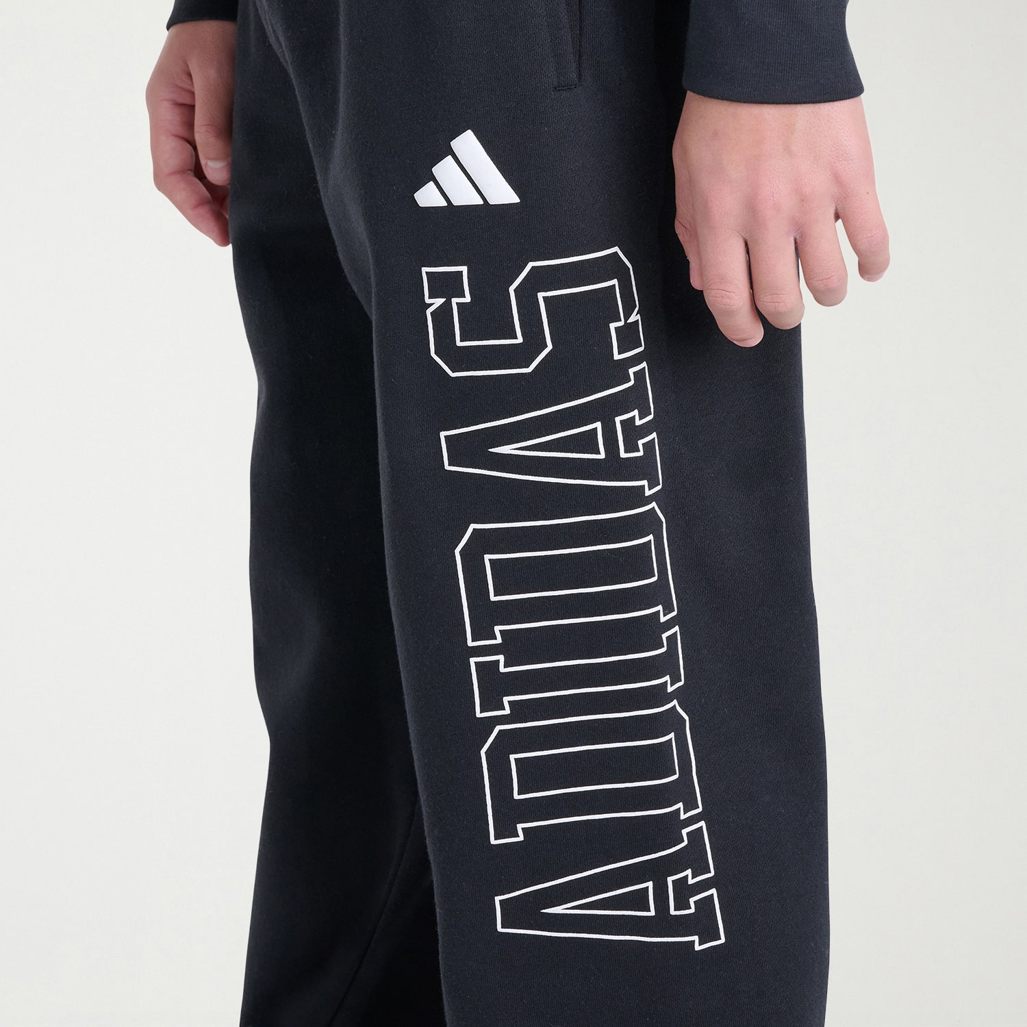 adidas Big Kid Boys Mid Rise Straight Regular Fit Fleece Pull-On Pant
